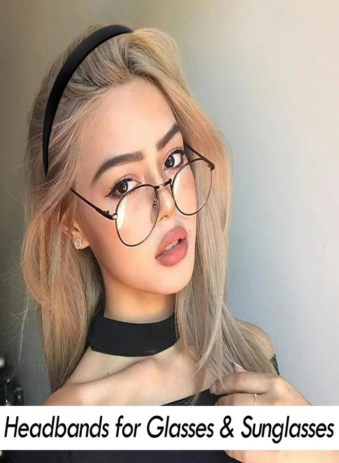 VELSCRUN Headbands for Women Girls, Comfortable Square Headband for Glasses Wearers, Zig Zag Plastic Comb Claw Wavy Hair Band with Teeth, 90s Accessories for Women Diademas Para Mujer Black C - Image 3