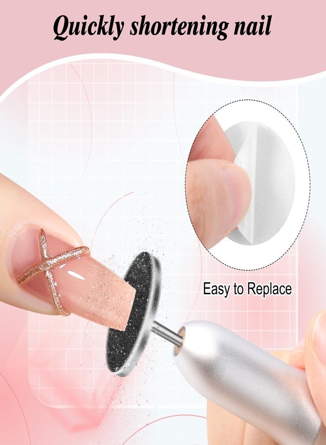 BELICOO 120 Pcs Sanding Paper Disc w/ 2 Metal Bit, 80/120/180/240 Grit Round Pedicure Replacement Sanding Discs for Electric Nail File Bits, Foot File Sandpaper Discs for Dead Skin Foot Callus Remover - Image 2
