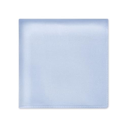 Selected Hanky 100% Pure Silk Pocket Square Solid Color, Light Blue, One Size - Image 1