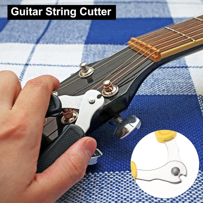 PERLMAN 3-in-1 Guitar String Winder, Cutter & Bridge Pin Puller - Multifunctional String Maintenance Tool (Yellow) - Image 5