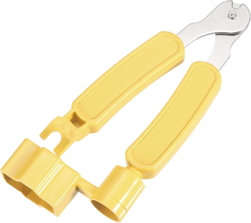 PERLMAN 3-in-1 Guitar String Winder, Cutter & Bridge Pin Puller - Multifunctional String Maintenance Tool (Yellow) - Image 1