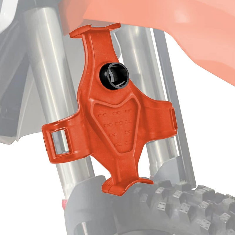 USTPO Dirt Bike Fork Saver - Universal Motorcycle Front Fork Support Brace in Orange - Image 1