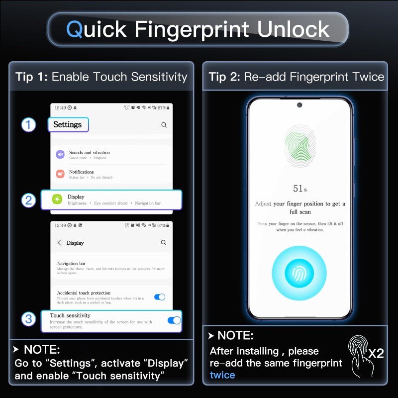 JETech Screen Protector for Samsung Galaxy S26 Ultra, AR Anti-Reflective Coating, 9H Tempered Glass, Easy Installation with Auto-Alignment Box, Bubble-Free, HD Clarity, 2-Pack - Image 3