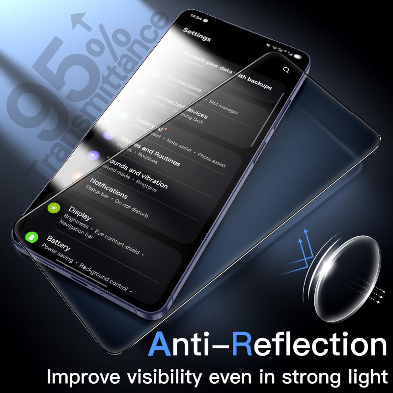 JETech Screen Protector for Samsung Galaxy S26 Ultra, AR Anti-Reflective Coating, 9H Tempered Glass, Easy Installation with Auto-Alignment Box, Bubble-Free, HD Clarity, 2-Pack - Image 5