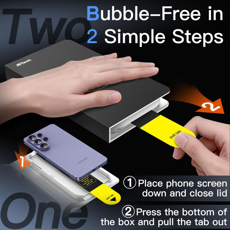 JETech Screen Protector for Samsung Galaxy S26 Ultra, AR Anti-Reflective Coating, 9H Tempered Glass, Easy Installation with Auto-Alignment Box, Bubble-Free, HD Clarity, 2-Pack - Image 4