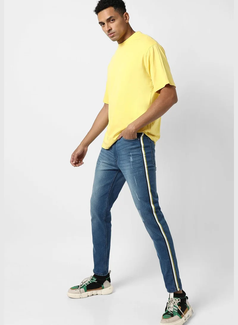 Campus Sutra Men's Light-Washed Denim Jeans