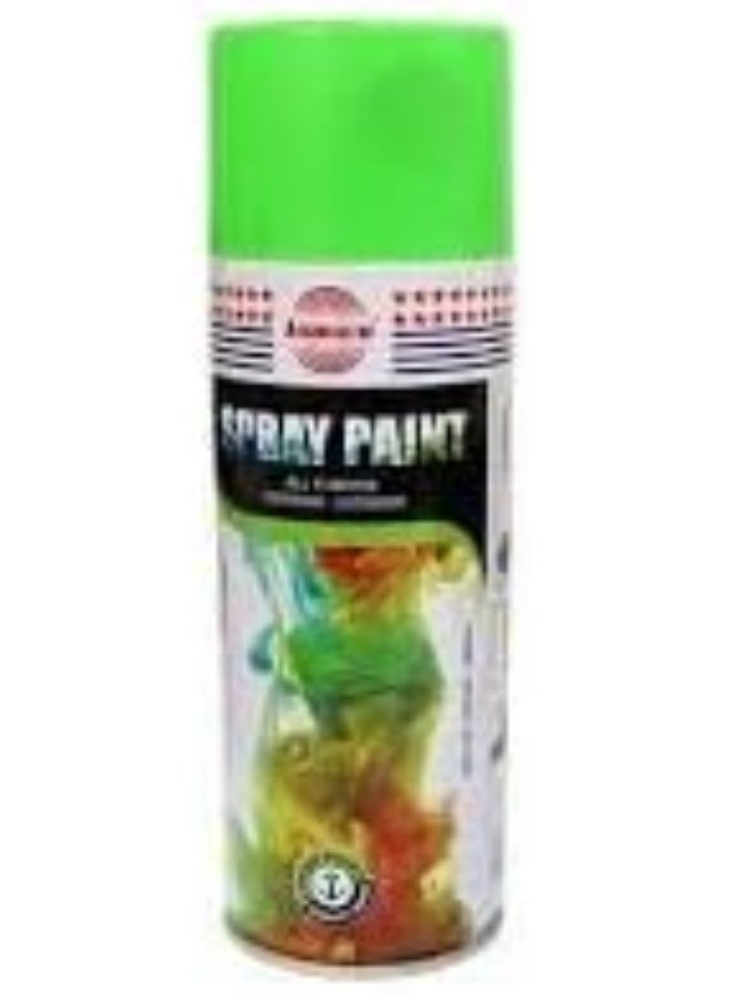 HASANAT ESSENTIALS طلاء رذاذ أساسي سريع الجفاف لامع عالي 400 مل (أخضر فوسفوري) - Image 1