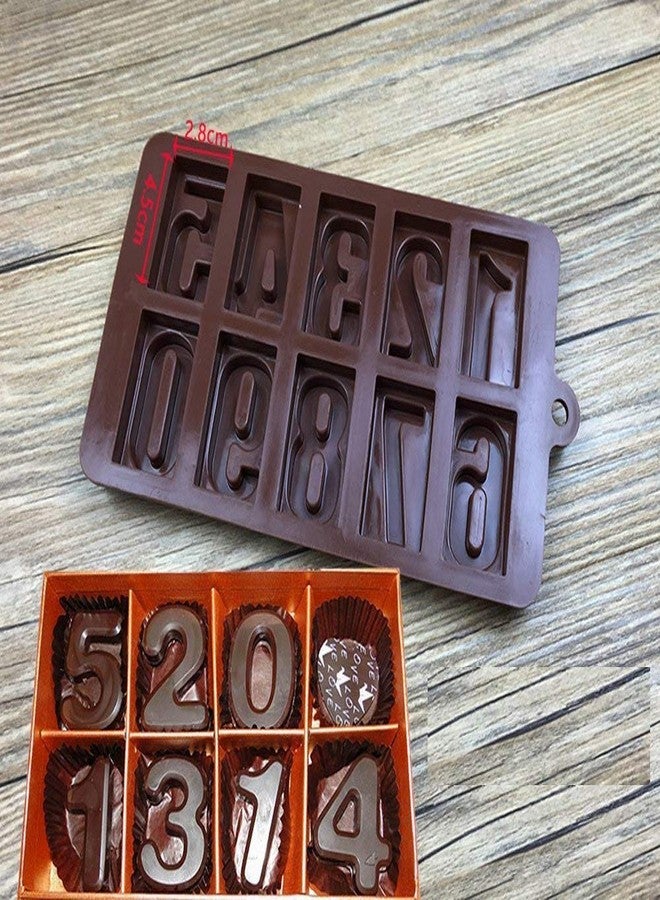 NF Noble Foods Silicone Number Shape Chocolate Mould for Birthday Cake Decoration - 0 1 2 3 4 5 6 7 8 9 - Image 5