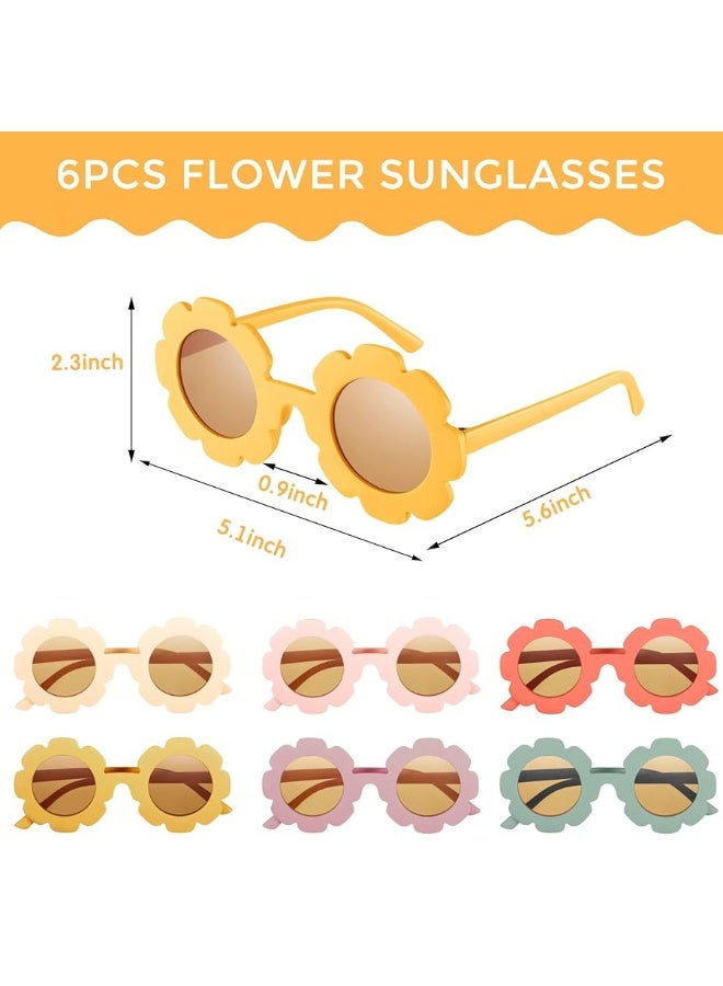 Coume Groovy Retro Flower Sunglasses Headbands Party Favors Daisy Flower Costume Accessories Set 60s 70s Party Gifts for Kids - Image 4
