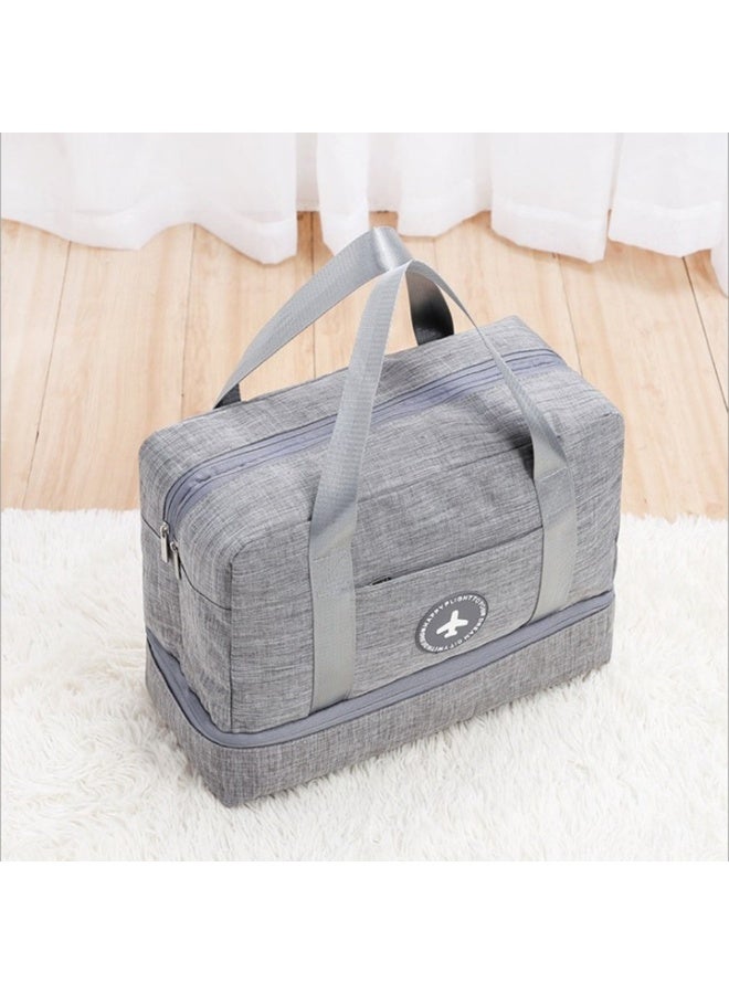 Double-layer Portable Travel Bag With Shoes Compartment Waterproof Lightweight Carry-on Bag For Fitness Holiday Swimming Dry-wet Separation Sport Duffel Bag - Image 1