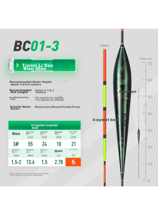 JIADIAONI Jiadiaoni Baoda Dazhong Nano Float For Bighead Carp, Silver Carp, Crucian Carp, Wild Fishing, Highly Sensitive, Eye-catching, Slippery Float  - Image 1