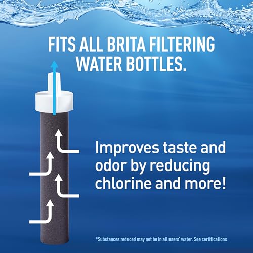 Brita Stainless Steel Premium Filtering Water Bottle  BPA-Free  Reusable  Insulated  Replaces 300 Plastic Water Bottles  Filter Lasts 2 Months or 40 Gallons  Includes 1 Filter  Rose - 20 oz. - Image 5