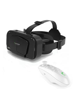 في آر شينيكون 3D الواقع الافتراضي سماعة مع جهاز التحكم عن بعد للأفلام والألعاب نظارات VR سماعة نظارات متوافقة مع هاتف Android ، تلميذ قابل للتعديل وكائن Distan  - Image 1