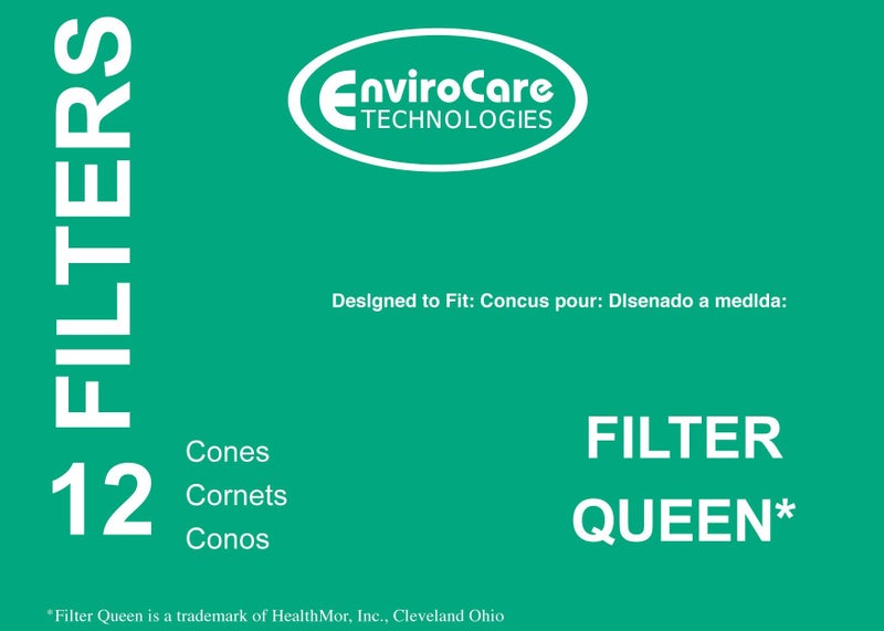 EnviroCare Replacement Vacuum Cleaner Filter Cones made to fit Filter Queen Vacuums 12 Cones and 2 Filters - Image 3