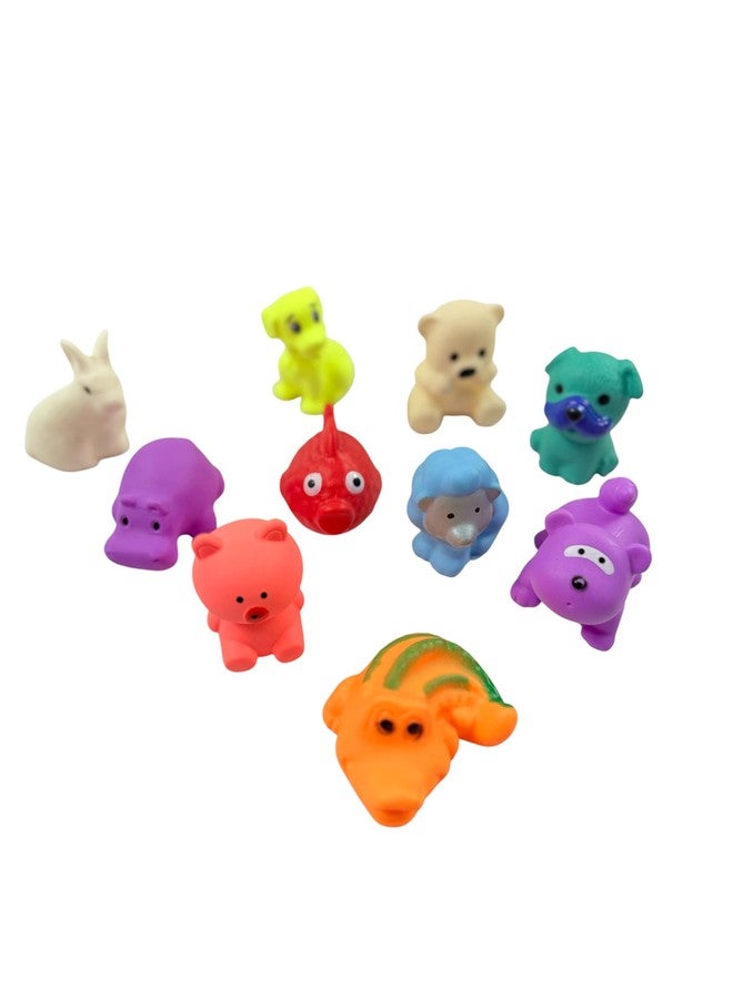 Dorytoys Dorytoy Animal Squeaky Toy Set for Kids | Soft Squeeze Bath Toys with Assorted Animal Figures | Sensory Play Toys Pack of 10 - Image 2