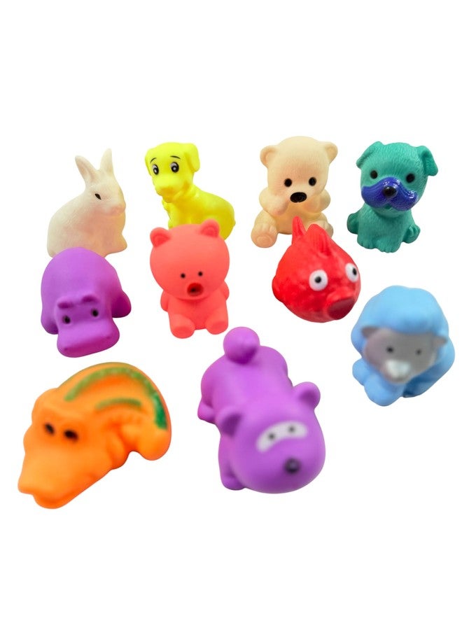 Dorytoys Dorytoy Animal Squeaky Toy Set for Kids | Soft Squeeze Bath Toys with Assorted Animal Figures | Sensory Play Toys Pack of 10 - Image 4