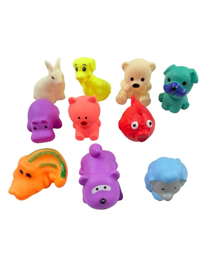 Dorytoys Dorytoy Animal Squeaky Toy Set for Kids | Soft Squeeze Bath Toys with Assorted Animal Figures | Sensory Play Toys Pack of 10 - Image 1