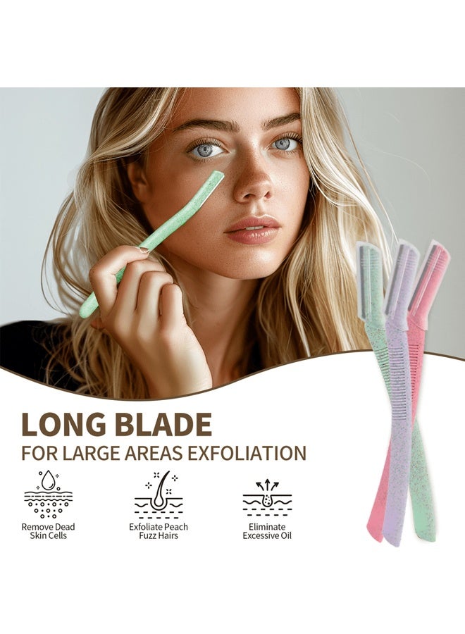 Beauty Dermaplaning Tool Razors, Facial Hair Removal for Women, Plant Based Hair Trimmer Shaver for Face, Eyebrows, Chin, Jawline - Image 3