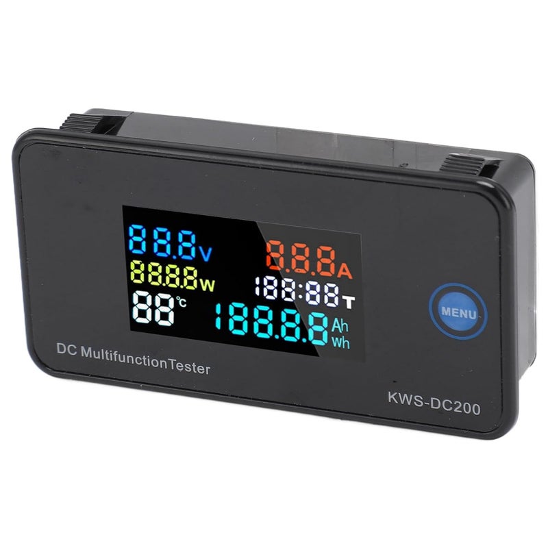 Digital Current Voltage Power Meter Dc20 DC Digital Voltmeter Ammeter 7 in Multifunction Tester with Color LCD Display Measures DC Voltage Current for Factory and Laboratory Use - Image 5