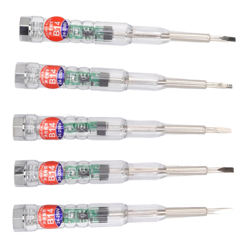 Voltage Tester Pen 24-250V ABS Highlight LED Flashing Light - Intelligent Control Chip Circuit Tester - Portable Pen Holder for Electrical Maintenance - Image 3