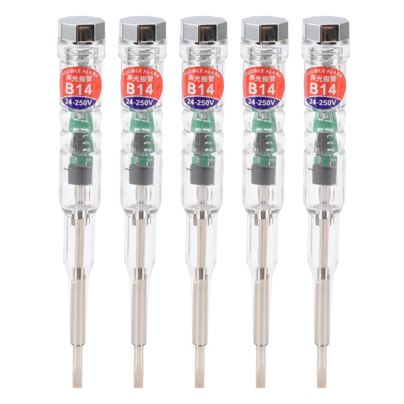 Voltage Tester Pen 24-250V ABS Highlight LED Flashing Light - Intelligent Control Chip Circuit Tester - Portable Pen Holder for Electrical Maintenance - Image 1