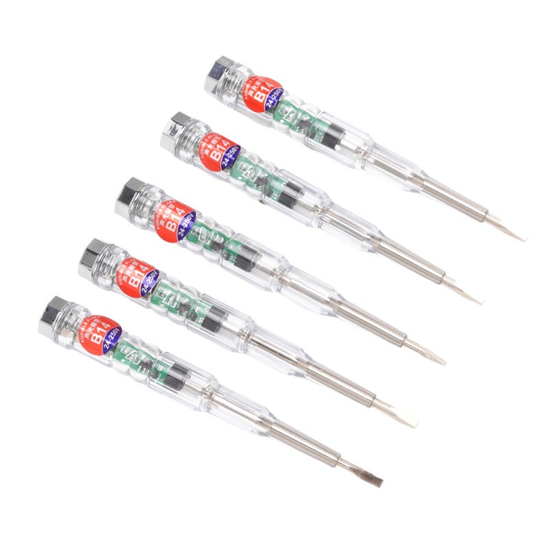 Voltage Tester Pen 24-250V ABS Highlight LED Flashing Light - Intelligent Control Chip Circuit Tester - Portable Pen Holder for Electrical Maintenance - Image 2