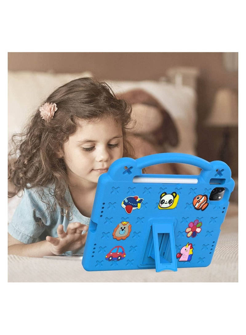 Shockproof Case Compatible with iPad 11th Generation 11 inch 2025 /iPad 10th Gen 10.9 Inch 2022 , DIY Kids Cover with Pencil Holder Shoulder Strap - Image 4