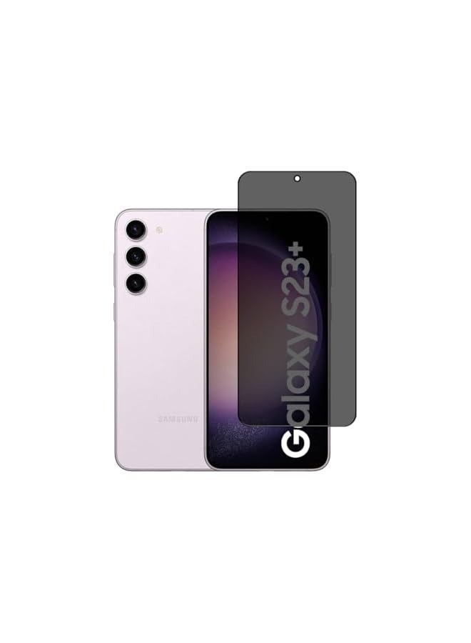 PROMASS Privacy Screen Protector For Galaxy S23 Plus 9H Hardness Anit Spy Tempered Glass Film [100% Privacy Protection], Bubble Free Easy Installation, Full Coverage And Anti Scratch - Image 1