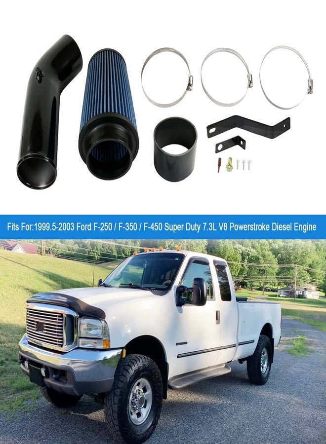 LDMINDA Oiled Cold Air Intake 7.3 Diesel Kit Air Intake Pipe With Oiled Filter Replacement For Ford F250 F350 F450 Super Duty 7.3L Powerstroke Diesel (1999.5-2000 2001 2002 2003) - Image 3