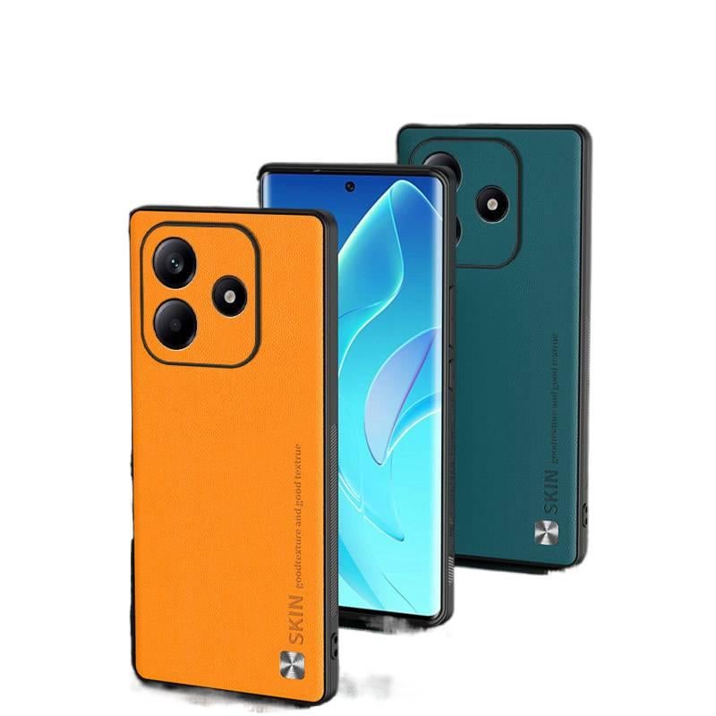غطاء واقي بملمس جلد لـ Redmi Note 15 مع مقاوم للصدمات وحماية من السقوط مع مقاوم للصدمات مع مقاوم لبصمات الأصابع مع تغطية كاملة باللون بنفسجي باللون الأحمر باللون البنفسجي - Image 4