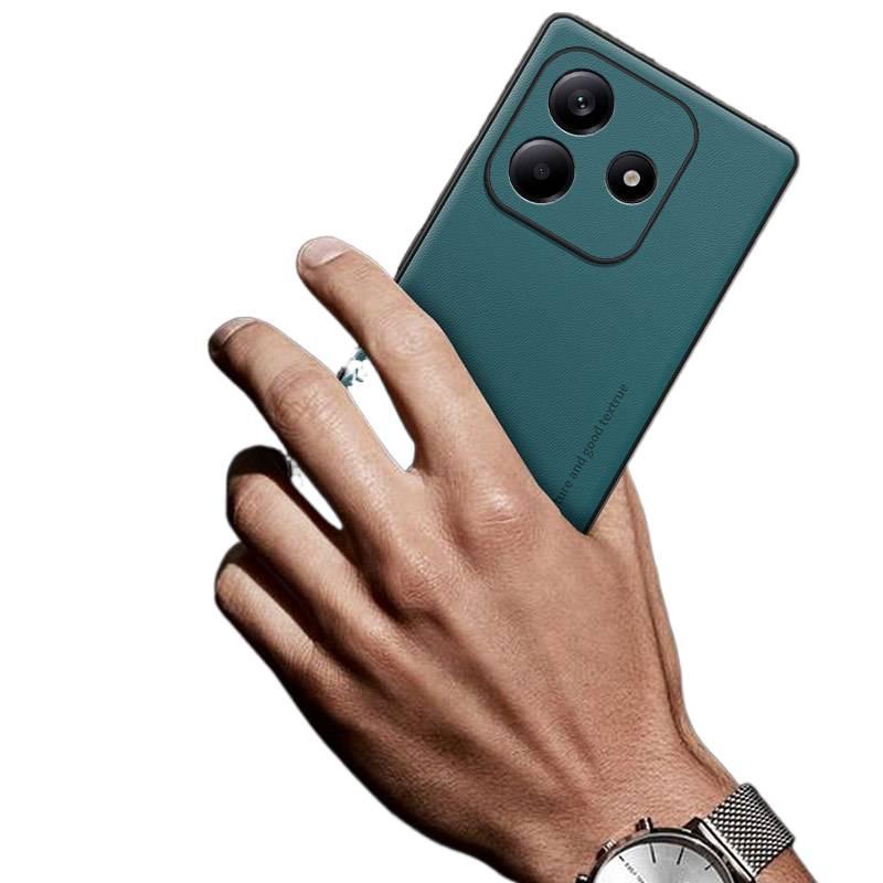 غطاء واقي بملمس جلد لـ Redmi Note 15 مع مقاوم للصدمات وحماية من السقوط مع مقاوم للصدمات مع مقاوم لبصمات الأصابع مع تغطية كاملة باللون بنفسجي باللون الأحمر باللون البنفسجي - Image 3