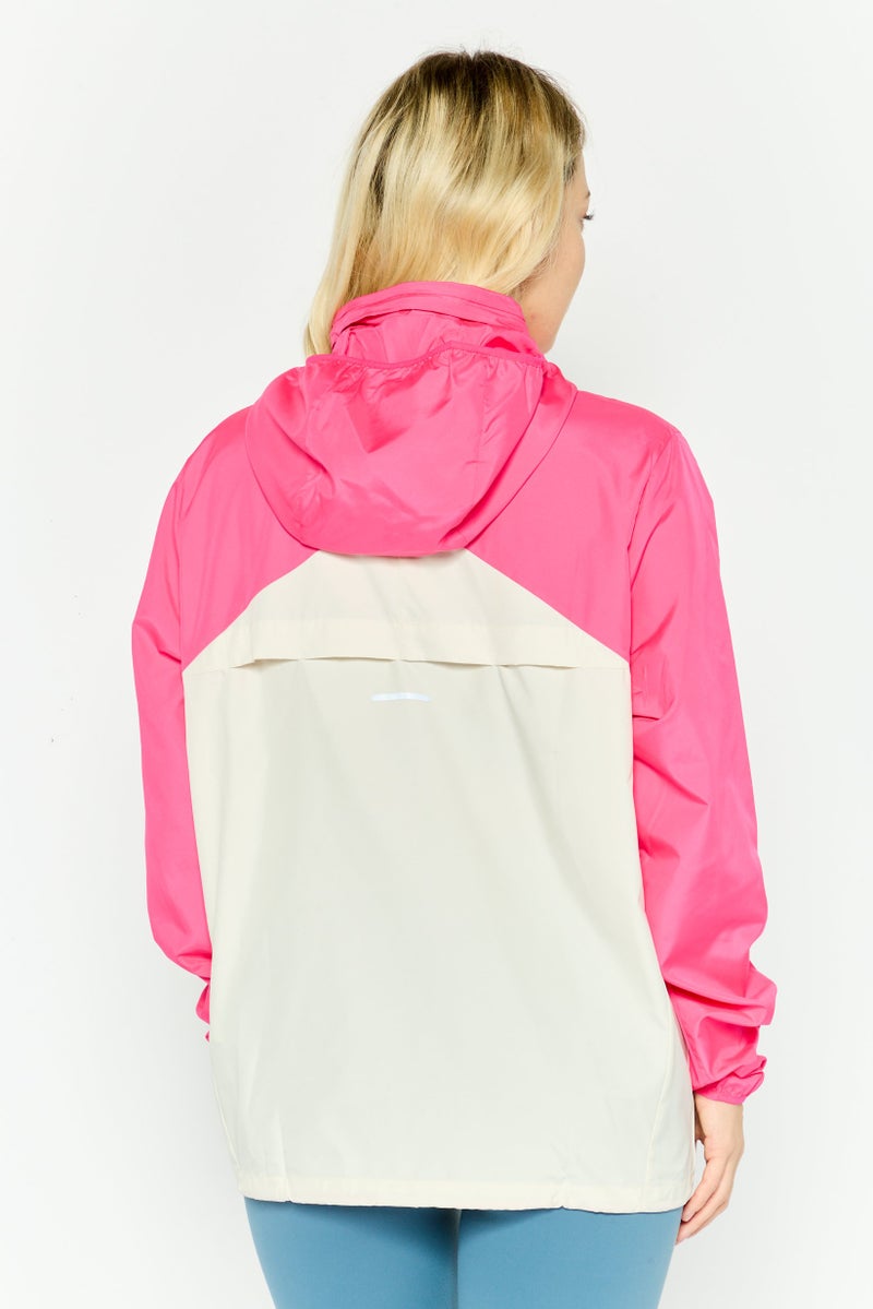 asics Women Regular Fit Brand Logo Training Hoodie, Pink  - Image 3