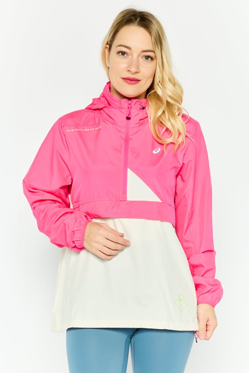 asics Women Regular Fit Brand Logo Training Hoodie, Pink  - Image 1