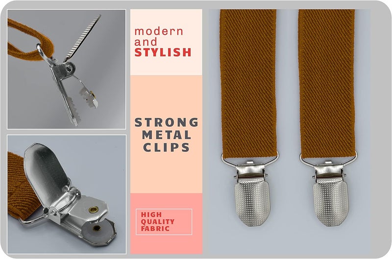 DIBI Suspenders for Men - Adjustable X back Suspender with 4 Strong Clips - Image 2