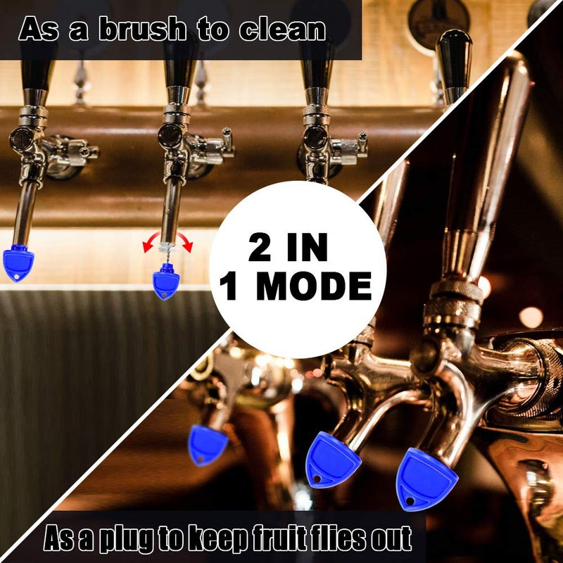 MRbrew ã€8 PCSã€‘MRbrew Beer Tap Plug Brush, Beer Faucet Tap Brush Plug for Beer Faucet Draft Beer Tap Cleaning Plug Brush Kit with Beer Faucet Brush Cap for Most Standard American Draft Beer Faucet - Image 5