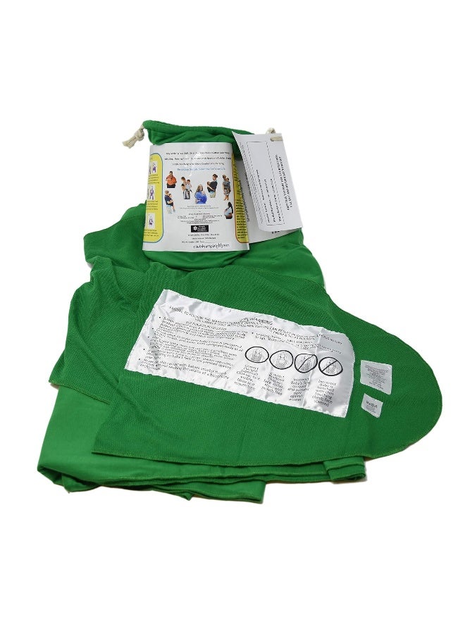 Simply Essential Solutions حمالة أطفال ناعمة وقابلة للتمدد من القطن، حمالة أطفال، غطاء للرضاعة للاستخدام مع حديثي الولادة حتى toddlers: توزع الوزن بالتساوي لراحة أكبر أثناء الحمل (أخضر زاهي) - Image 3