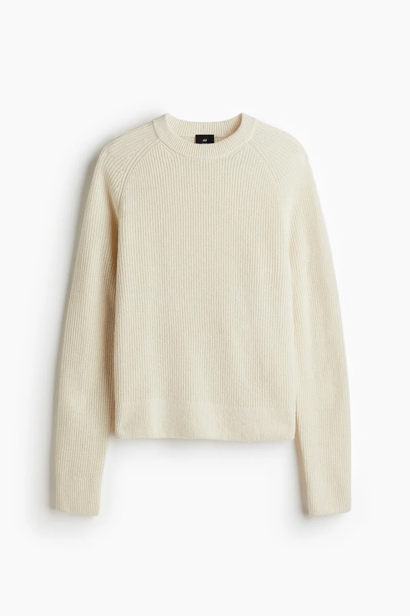 H&M  Regular Fit Rib-knit wool jumper for Men | Best Price UAE