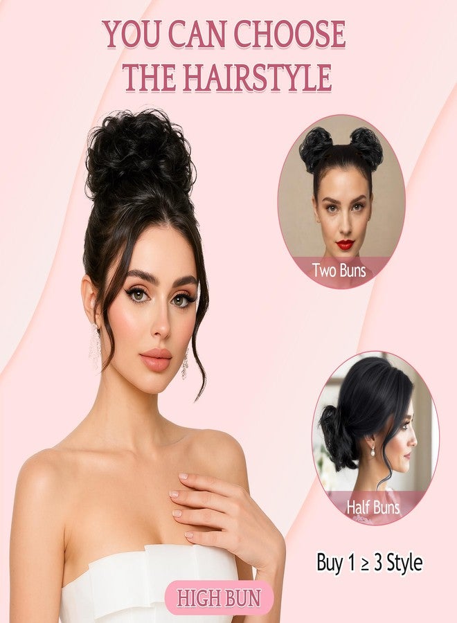 SEGO SEGOHAIR Hair Bun 100% Human Hair Natural Straight Messy Bun Hair Piece with Elastic Scrunchie for Women & Girls- 1 PCS Dark Brown - Image 4