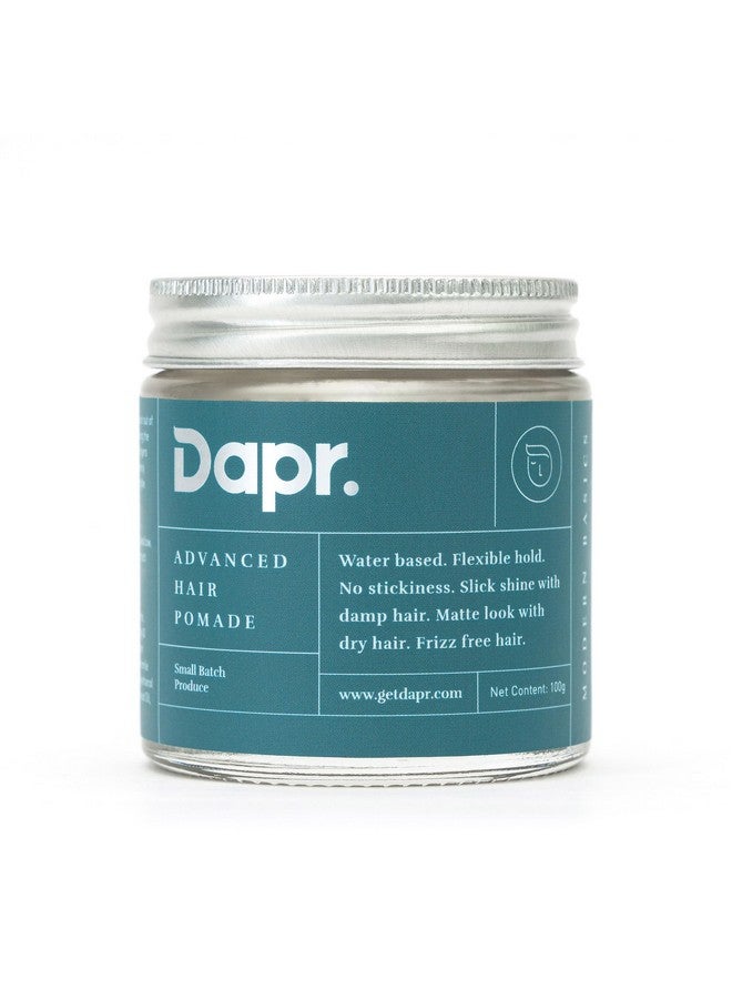 Dapr. Advanced Hair Pomade (100 grams) | Wet or Matte Look | Flexible hold | Water based | Made with Avocado oil & Aloe Vera Gel - Image 1