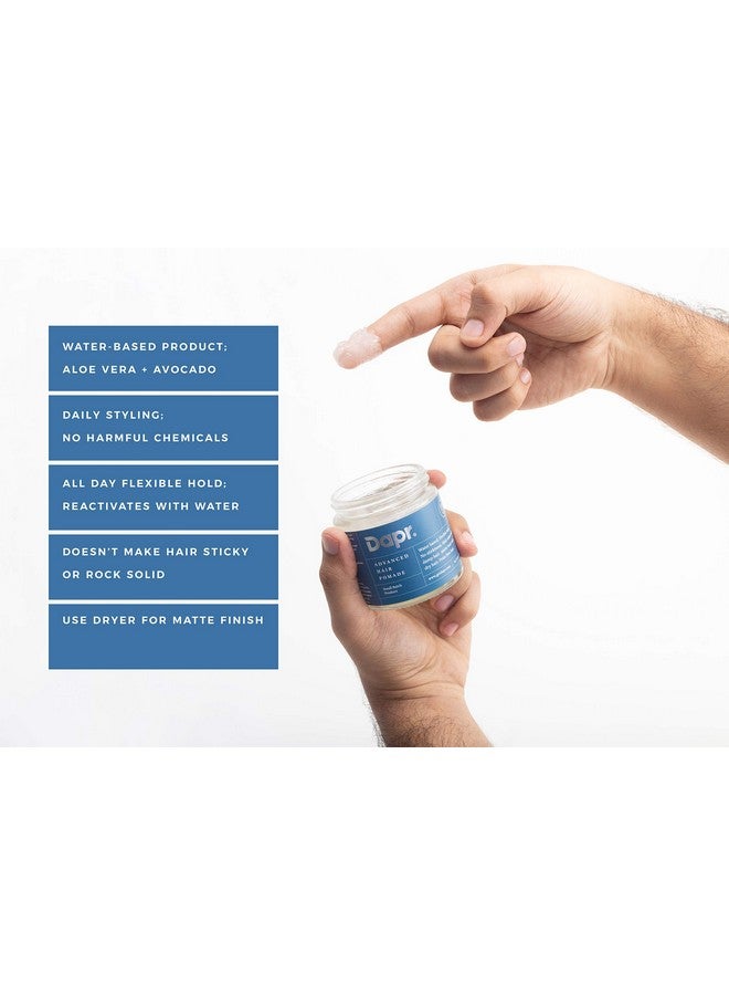 Dapr. Advanced Hair Pomade (100 grams) | Wet or Matte Look | Flexible hold | Water based | Made with Avocado oil & Aloe Vera Gel - Image 4
