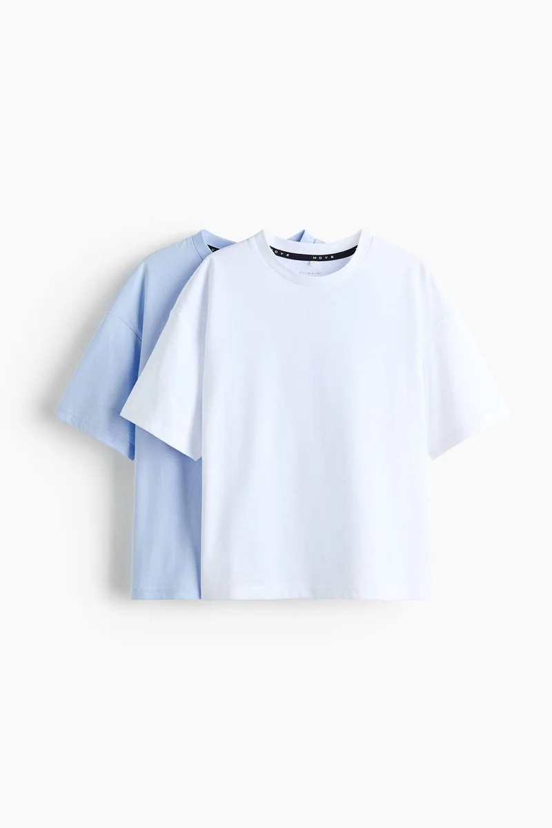 H&M 2-pack Relaxed Fit Boxy T-shirts with DryMove™