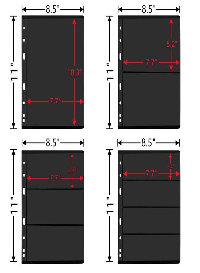 MUQING 9 Sizes Stamp Pages - 30 Sheets Stamp Album Sleeves, Collecting Albums Holder - Image 2
