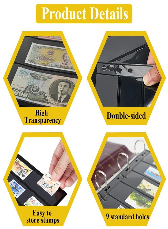 MUQING 9 Sizes Stamp Pages - 30 Sheets Stamp Album Sleeves, Collecting Albums Holder - Image 4