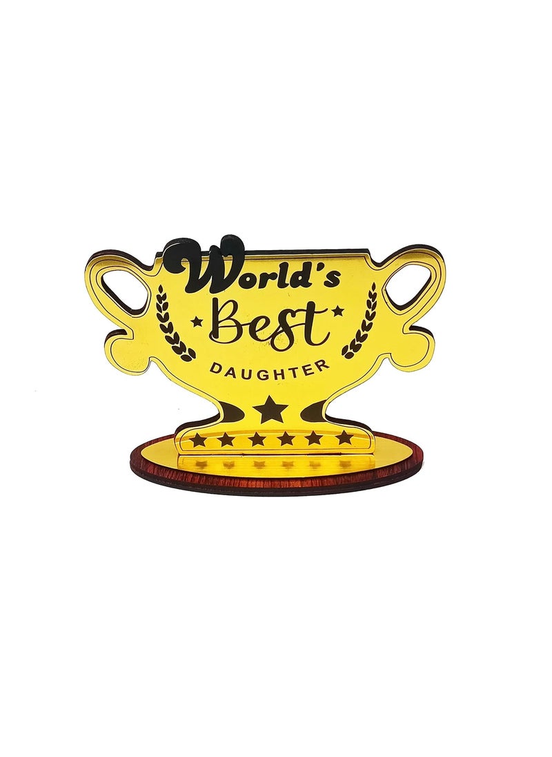NorthLand - Northland Happy Birthday Daughter Greeting Card Gift Combo - Coffee Mug, World Best Daughter Trophy, Greeting Card - Birthday Gift for Daughter - Image 1