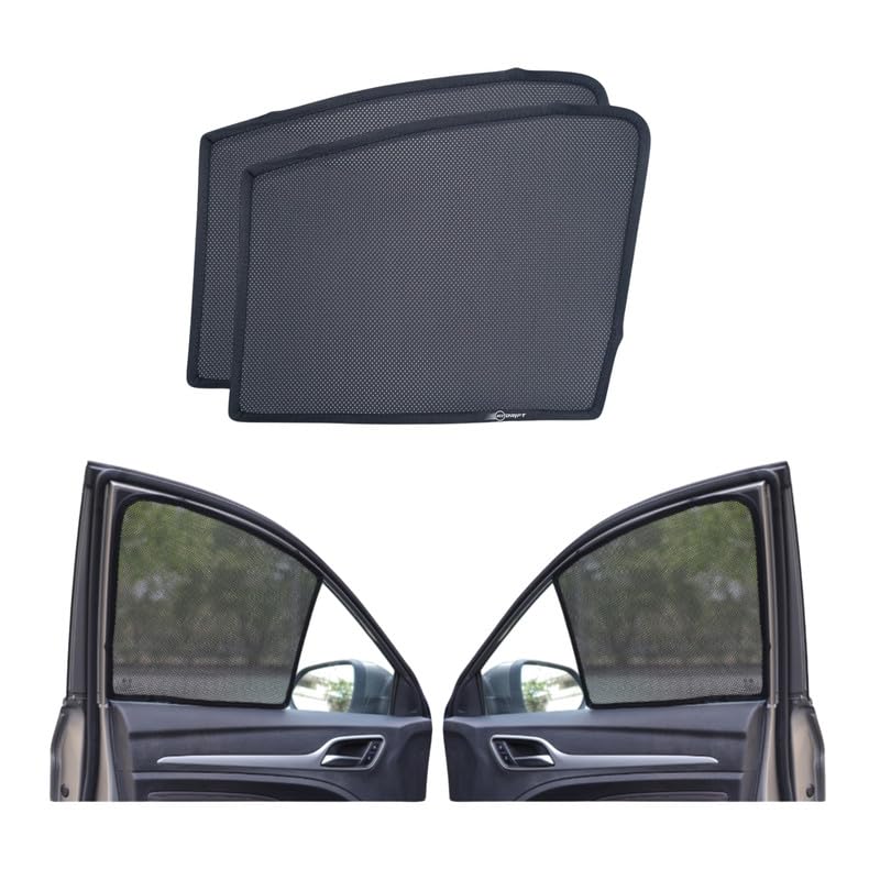 NEODRIFT 'NeoShade' Magnetic Car Sunshades for Honda Amaze (2018-2025) (Set of 4 - Front & Rear - Zipper Only on Rear Row)(UV Protection, Magnetic Grip, Privacy & Heat Control) - Image 1