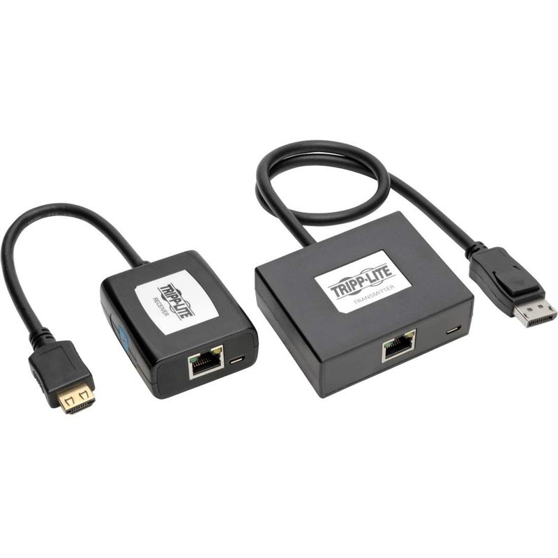 Tripp Lite مجموعة موسع نشط من Tripp Lite من DisplayPort إلى HDMI عبر Cat5/6، جهاز إرسال واستقبال على شكل ذيل خنزير، فيديو/صوت، 1080/60p، حتى 150 قدم. (B150-1A1-HDMI)، أسود - Image 3