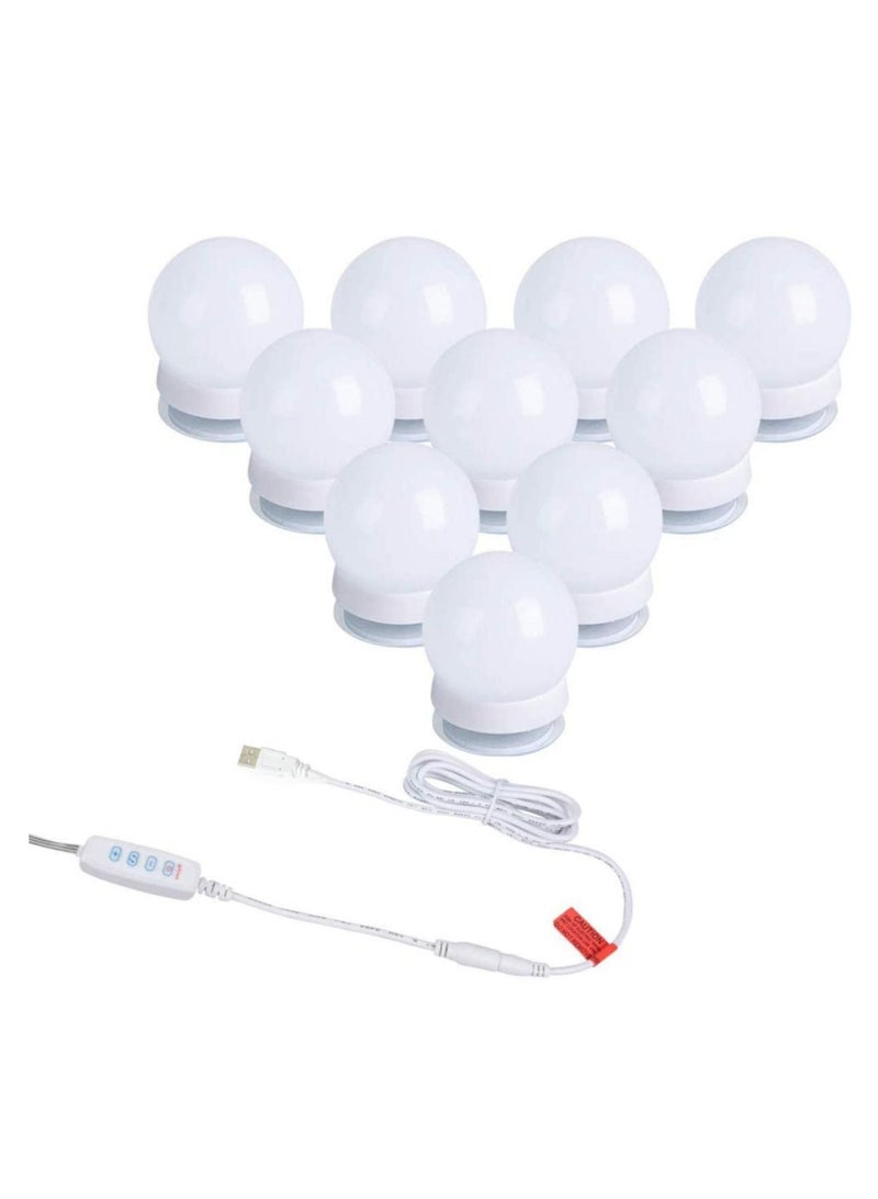 ELTRAZONE Hollywood Glam LED Vanity Mirror Lighting Kit with 10 Adjustable Brightness Bulbs for Makeup and Dressing Room Decor - Image 1