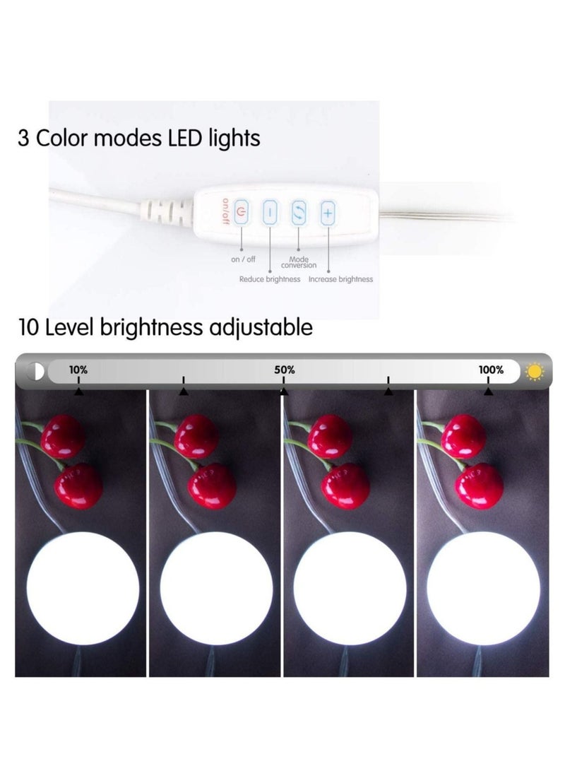 ELTRAZONE Hollywood Glam LED Vanity Mirror Lighting Kit with 10 Adjustable Brightness Bulbs for Makeup and Dressing Room Decor - Image 3