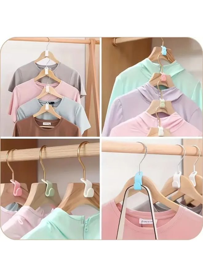 10 Space Saving Wardrobe Hooks Stackable Wall Mounted Storage Rack Random Color 10pcs - Image 5