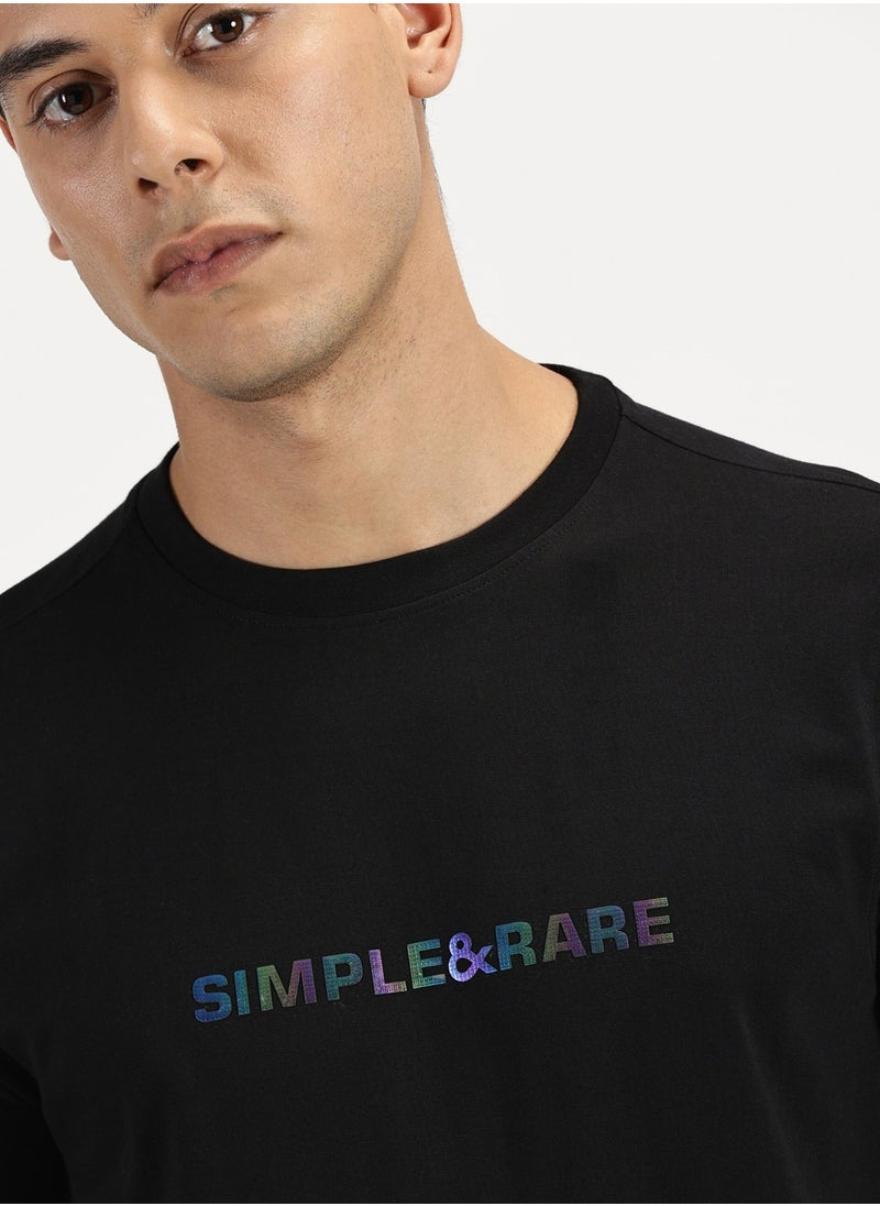 Simple & Rare Premium Stretch Cotton T-Shirt with Color-Changing Print  - Image 2